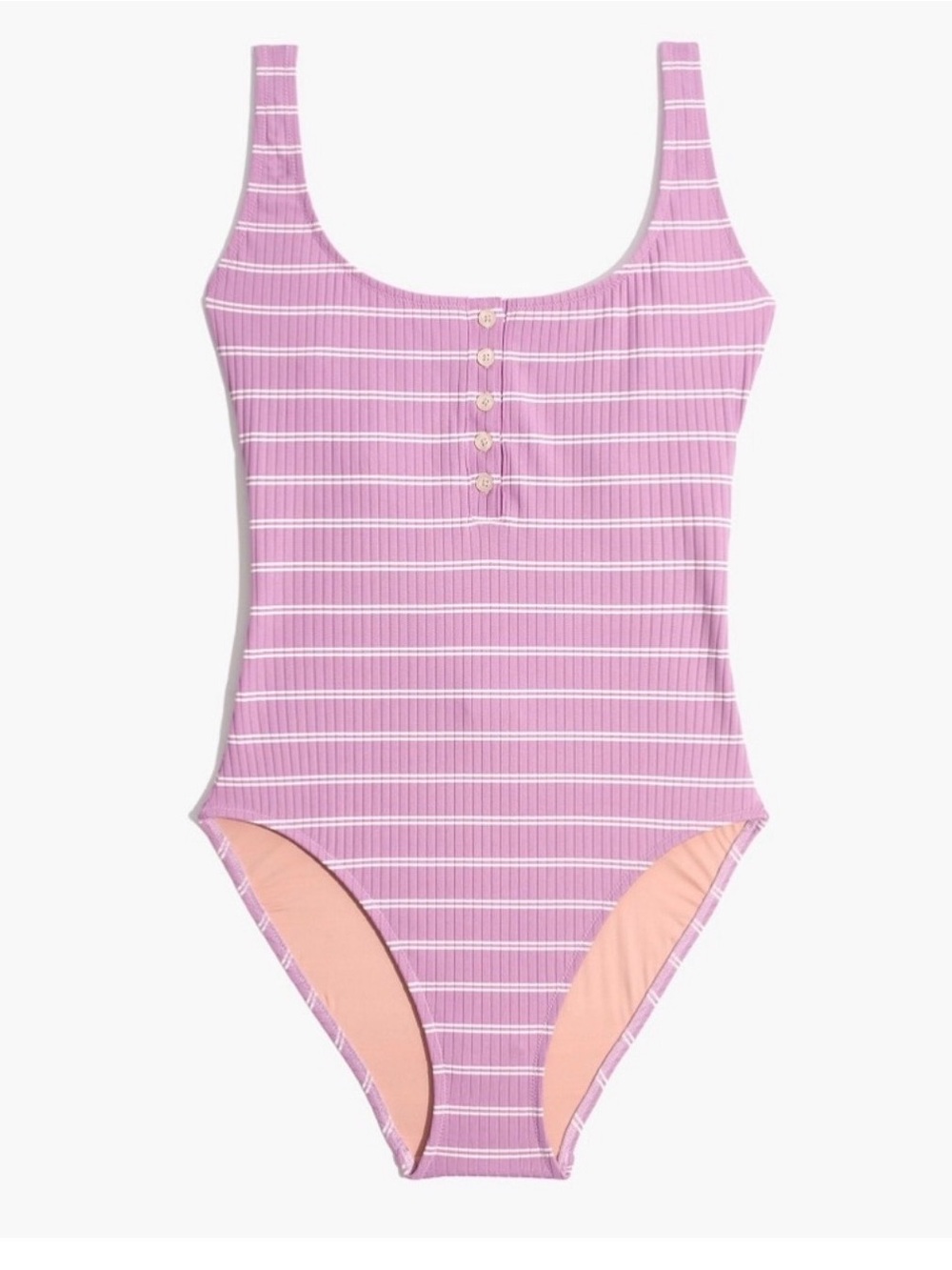 Madewell Henley One-Piece Swimsuit in Stripe